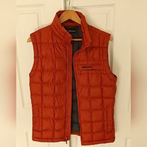 Marmot 600 Fill Puffer Vest - Mens Small Orange